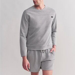 Rhone Prime Pique Pullover Heather Grey NWT